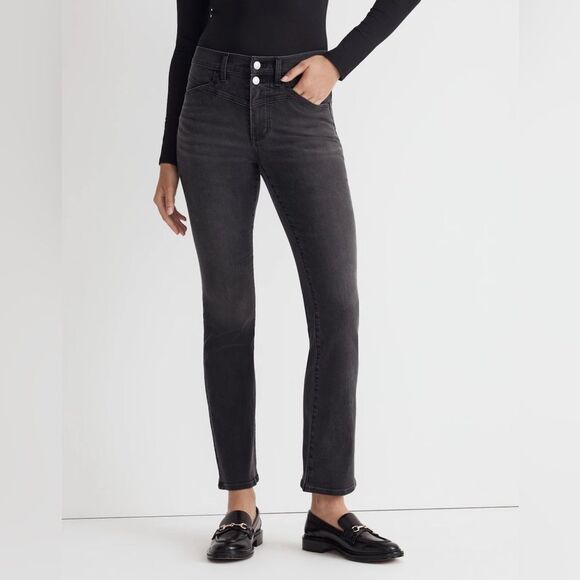 Madewell NWT Petite Kick Out Crop Jeans Size 26P in Beckley Wash - Picture 1 of 9